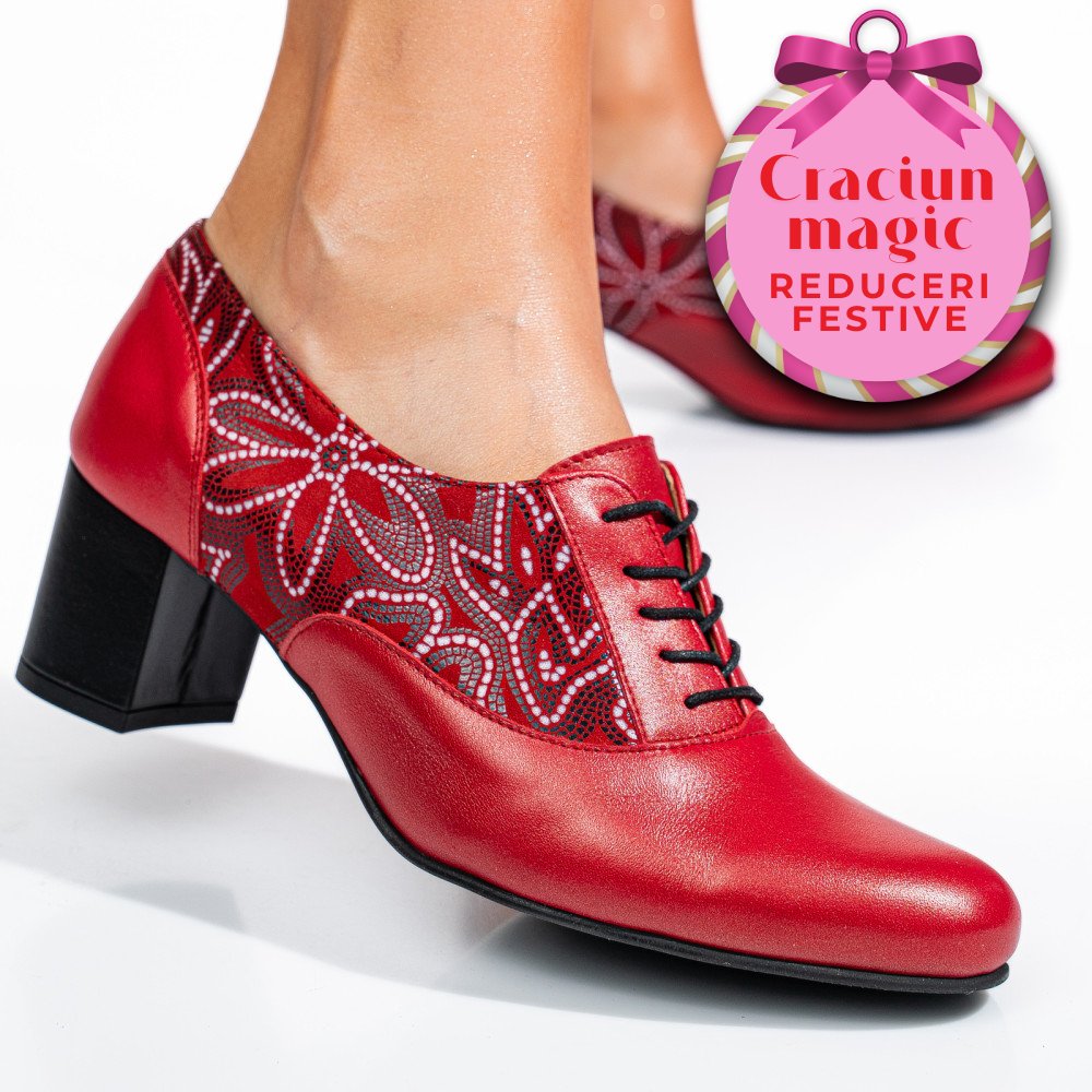 PANTOFI ROSII PIELE NATURALA 1S77515PA
