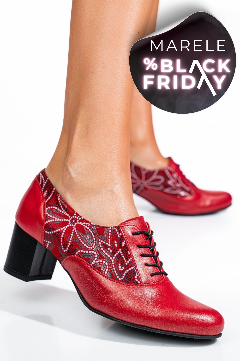 PANTOFI ROSII PIELE NATURALA 1S77515PA