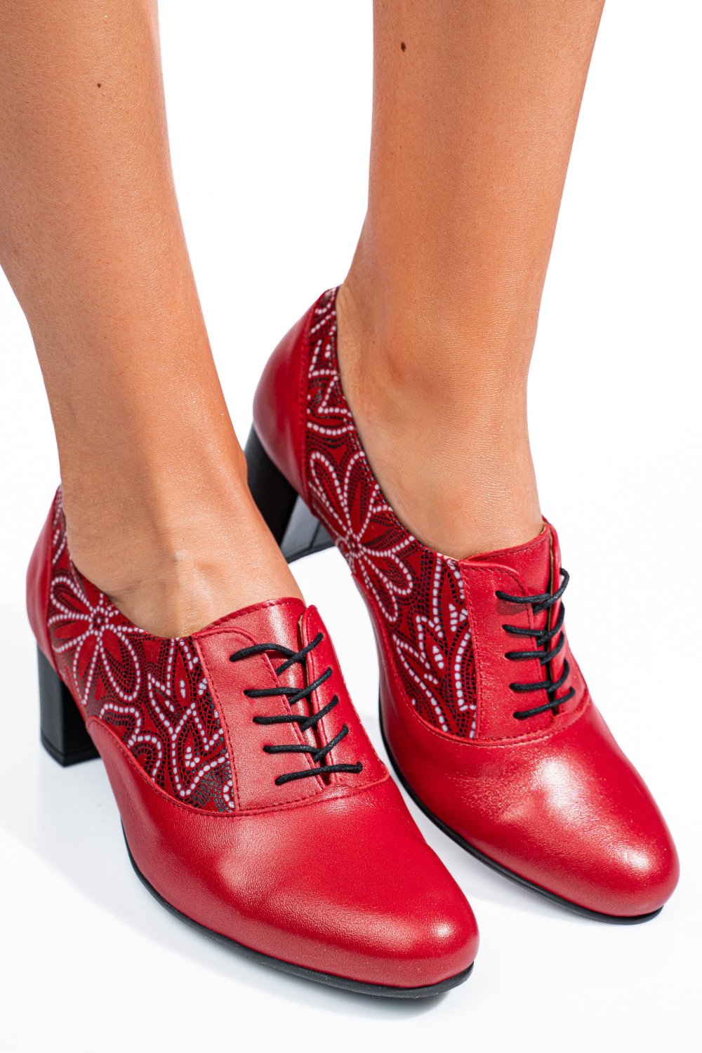 PANTOFI ROSII PIELE NATURALA 1S77515PA