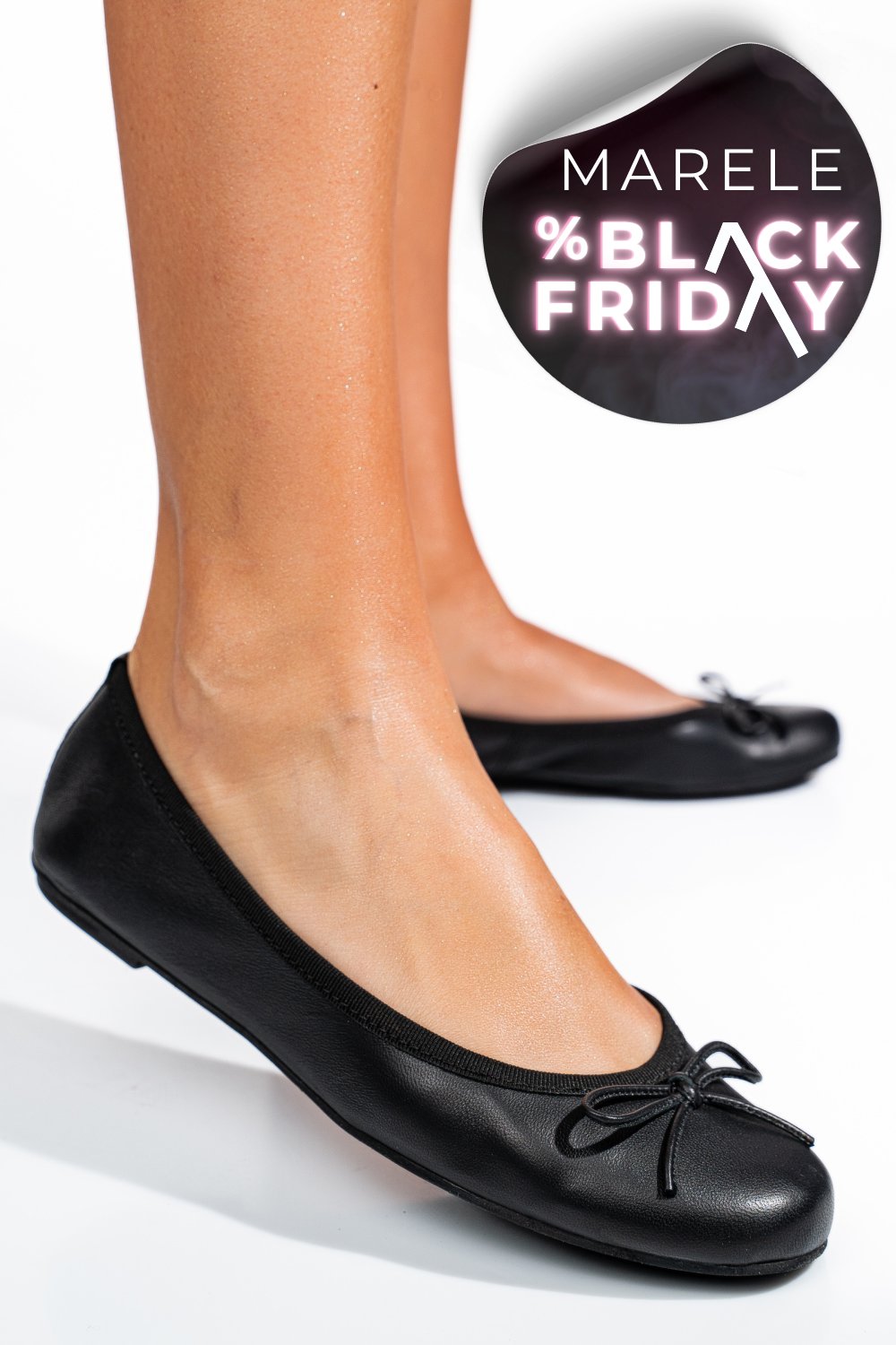 BALERINI NEGRI PIELE NATURALA ARTBALL