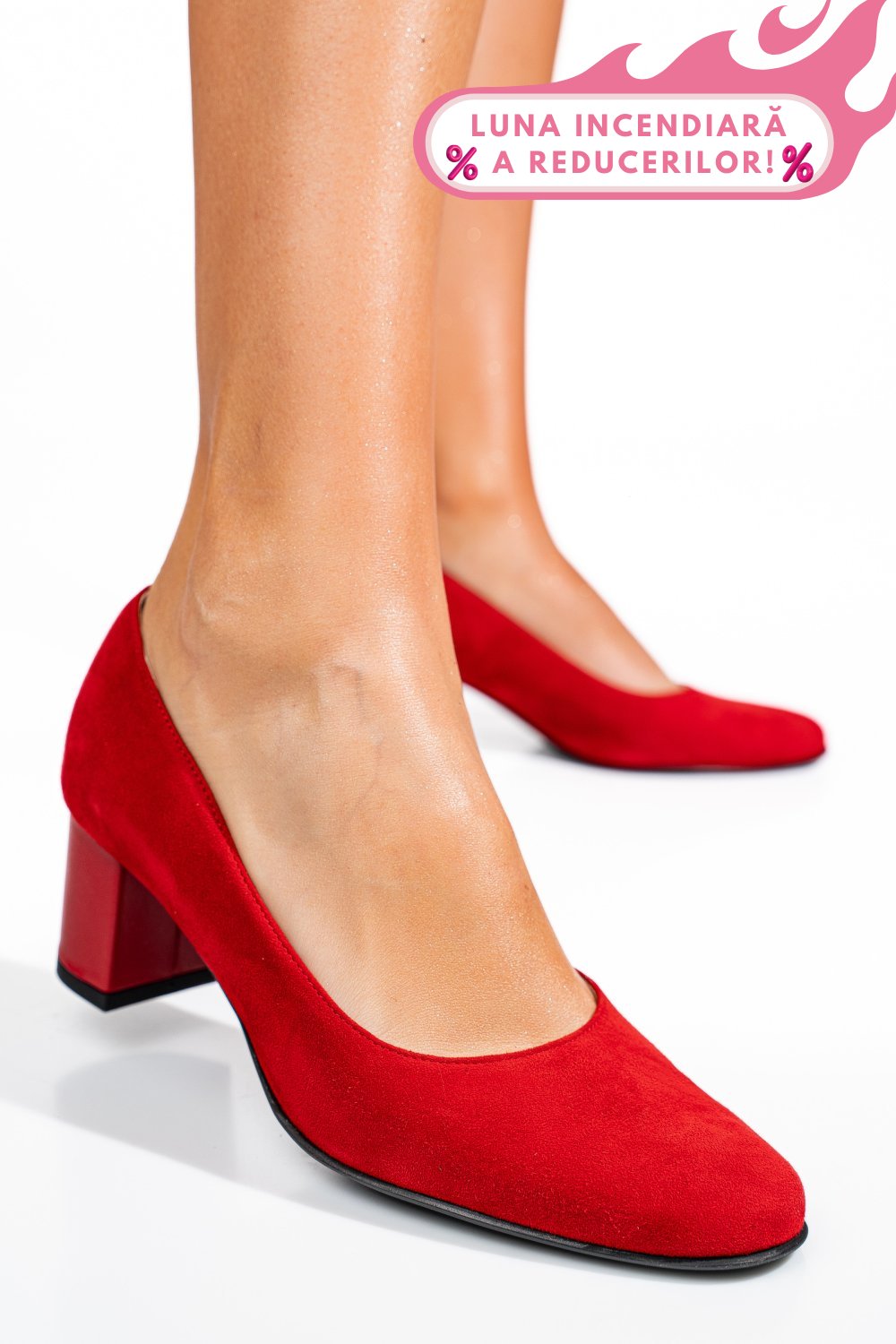 PANTOFI ROSII PIELE NATURALA INTOARSA 3S77475