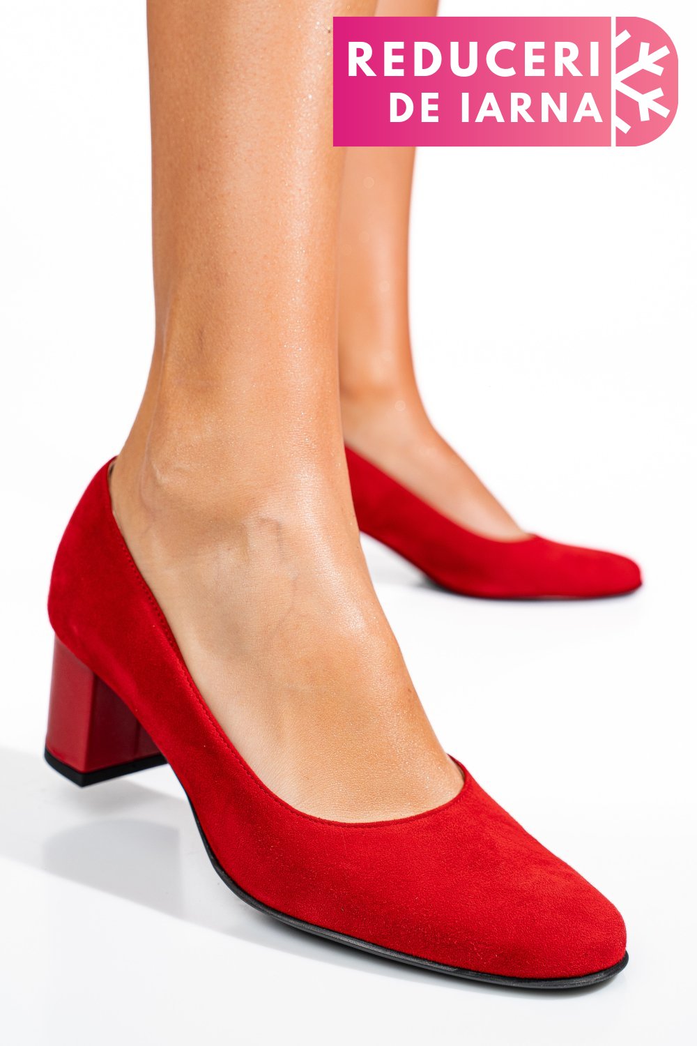 PANTOFI ROSII PIELE NATURALA INTOARSA 3S77475