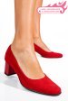 Pantofi rosii piele naturala intoarsa 3s77475