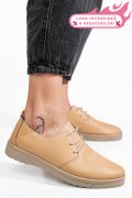 PANTOFI BEJ PIELE NATURALA AS77150