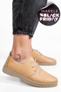 PANTOFI BEJ PIELE NATURALA AS77150