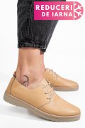 PANTOFI BEJ PIELE NATURALA AS77150