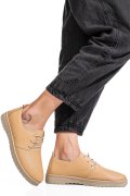 PANTOFI BEJ PIELE NATURALA AS77150