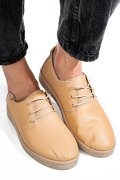 PANTOFI BEJ PIELE NATURALA AS77150