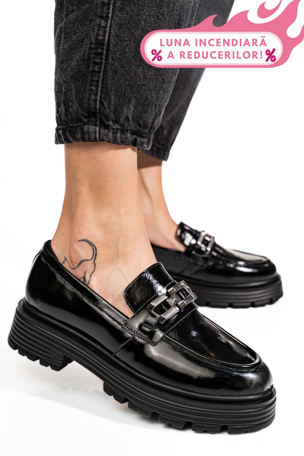 MOCASINI NEGRI PIELE ATURALA LACUITA 7S7733
