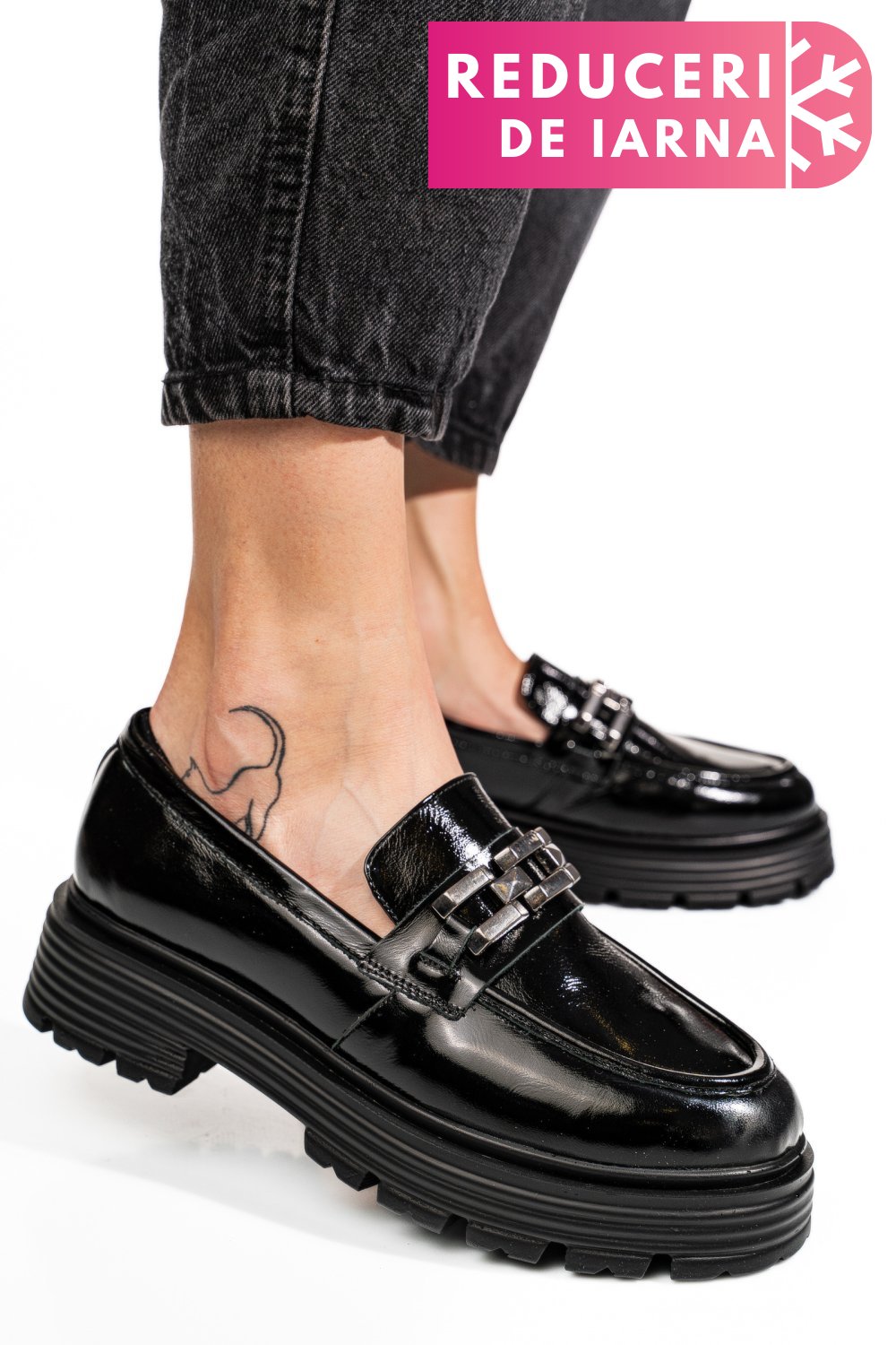 MOCASINI NEGRI PIELE ATURALA LACUITA 7S7733