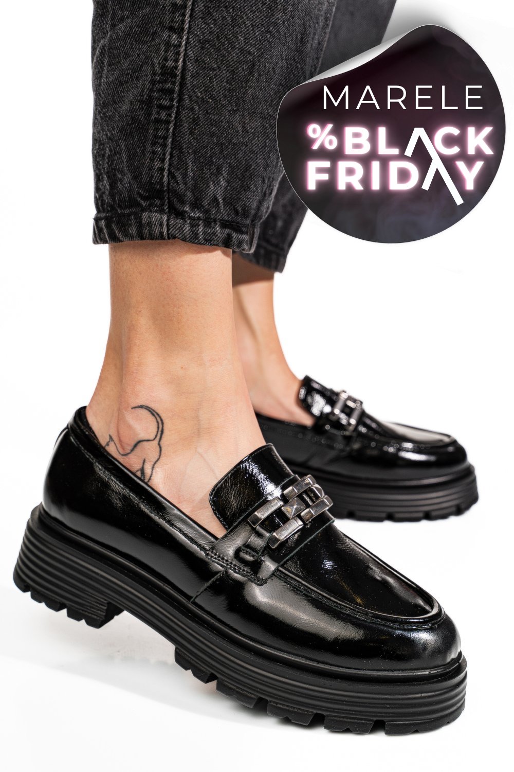 MOCASINI NEGRI PIELE ATURALA LACUITA 7S7733