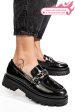 Mocasini negri piele aturala lacuita 7s7733