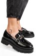 Mocasini negri piele aturala lacuita 7s7733