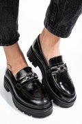 MOCASINI NEGRI PIELE ATURALA LACUITA 7S7733