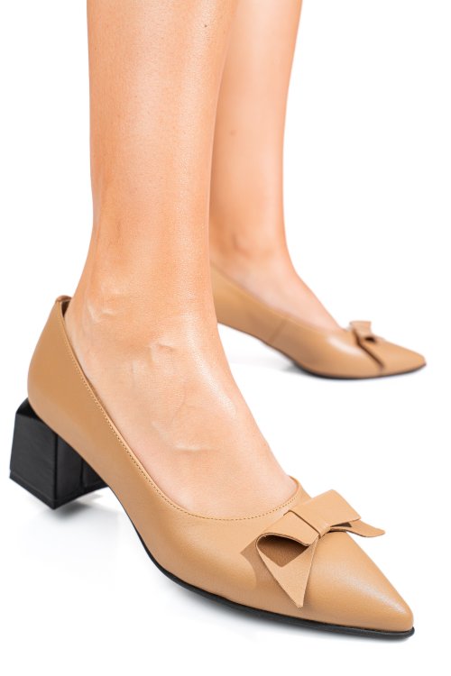 Pantofi maro deschis piele naturala 5s77463