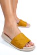 Papuci mustar piele naturala apckd-0110