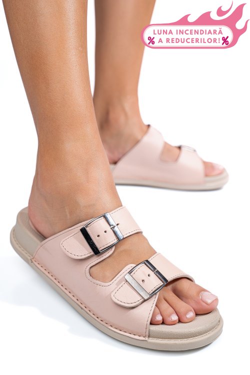 Papuci roz piele naturala apckd-0100