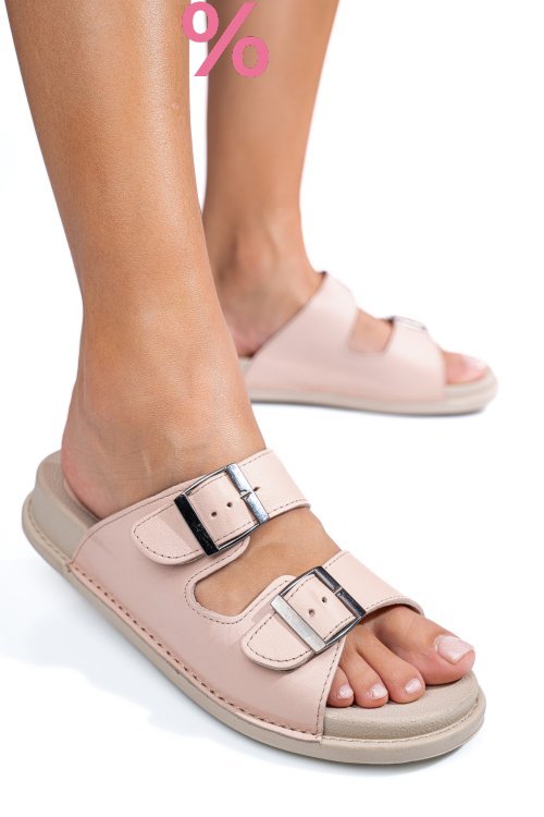 Papuci roz piele naturala apckd-0100
