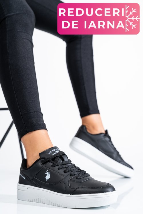U.s. polo assn, pantofi sport black white lee-wmn