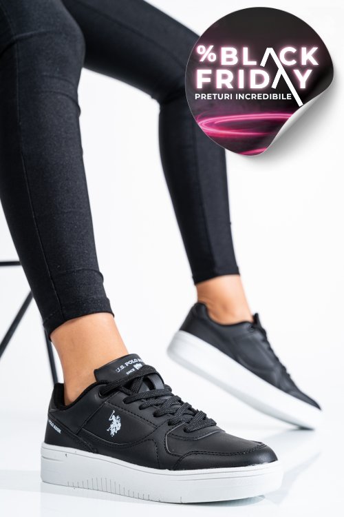 U.s. polo assn, pantofi sport black white lee-wmn