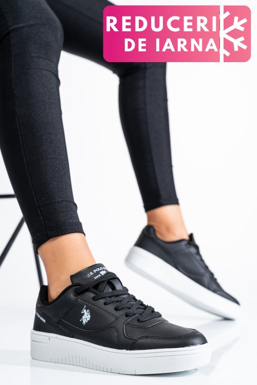 U.s. polo assn, pantofi sport black white lee-wmn