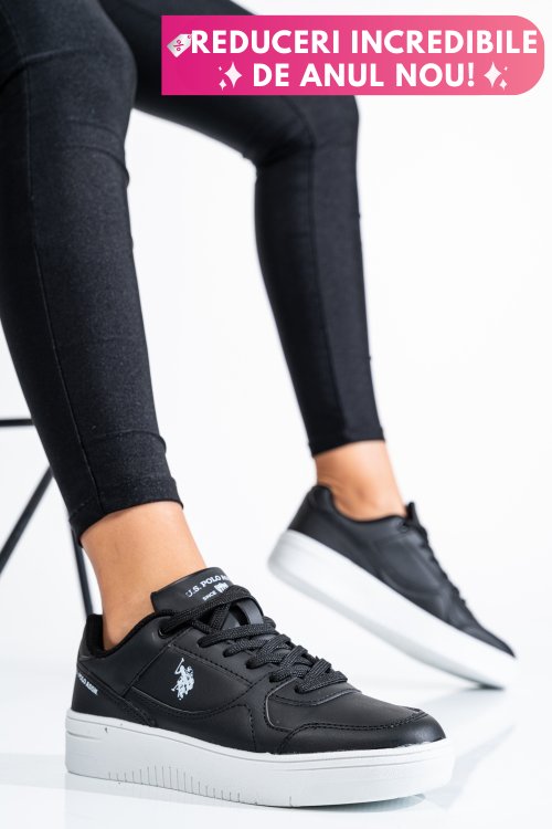 U.s. polo assn, pantofi sport black white lee-wmn
