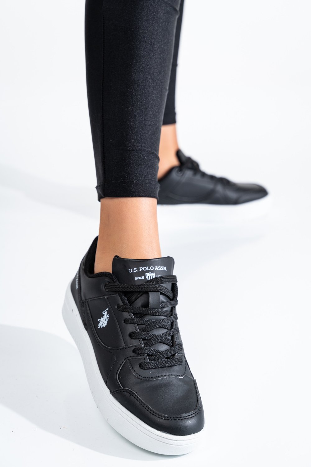 U.S. POLO ASSN, PANTOFI SPORT BLACK WHITE LEE-WMN