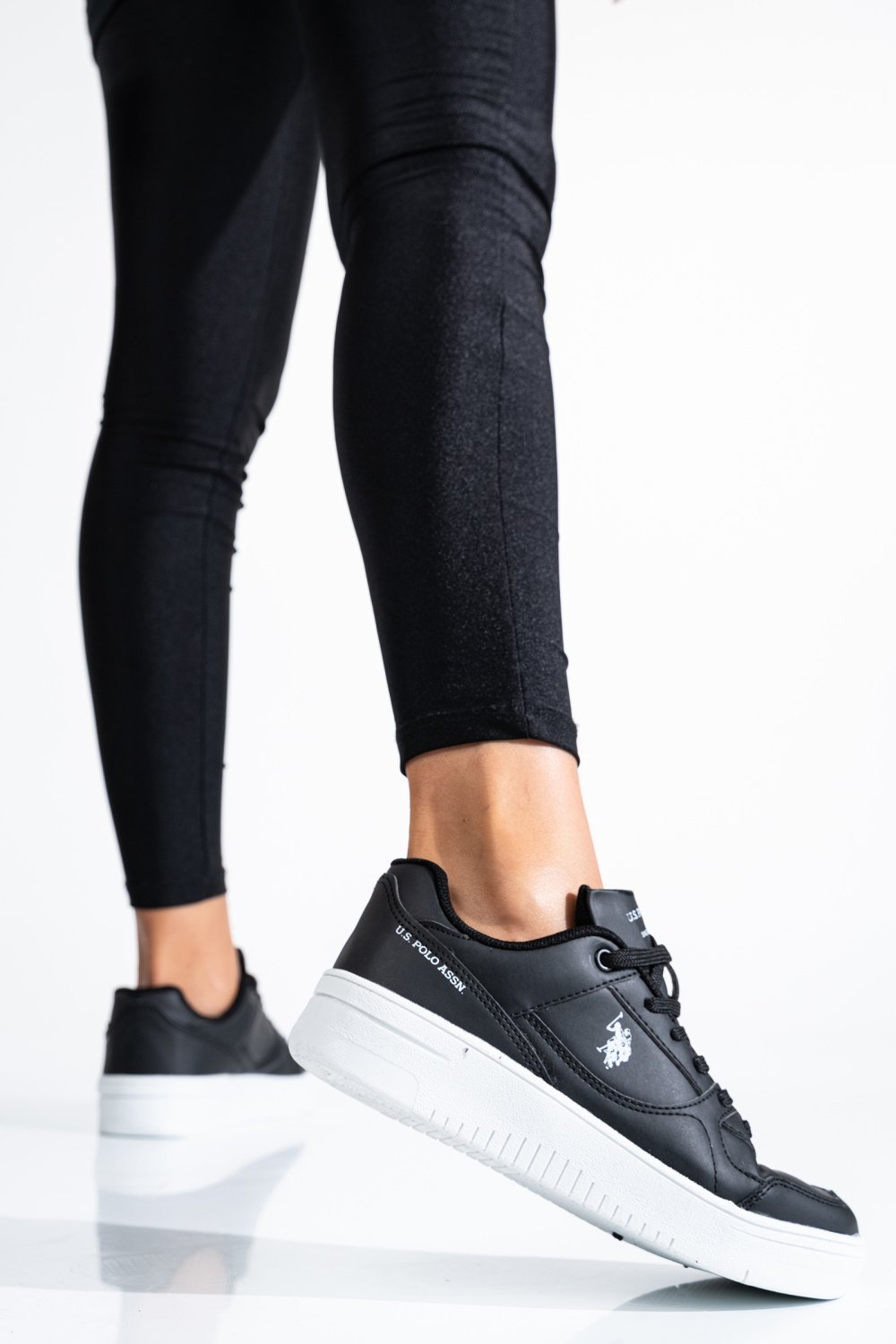 U.S. POLO ASSN, PANTOFI SPORT BLACK WHITE LEE-WMN