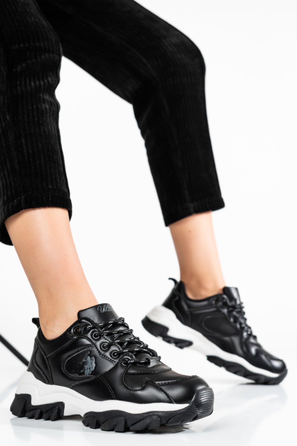 U.S. POLO ASSN, PANTOFI SPORT BLACK TRACKY