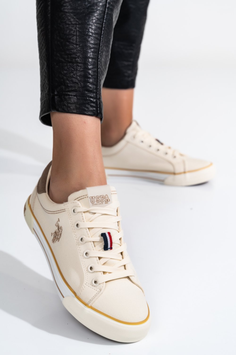 U.S. POLO ASSN, PANTOFI SPORT BEIGE RACHEL