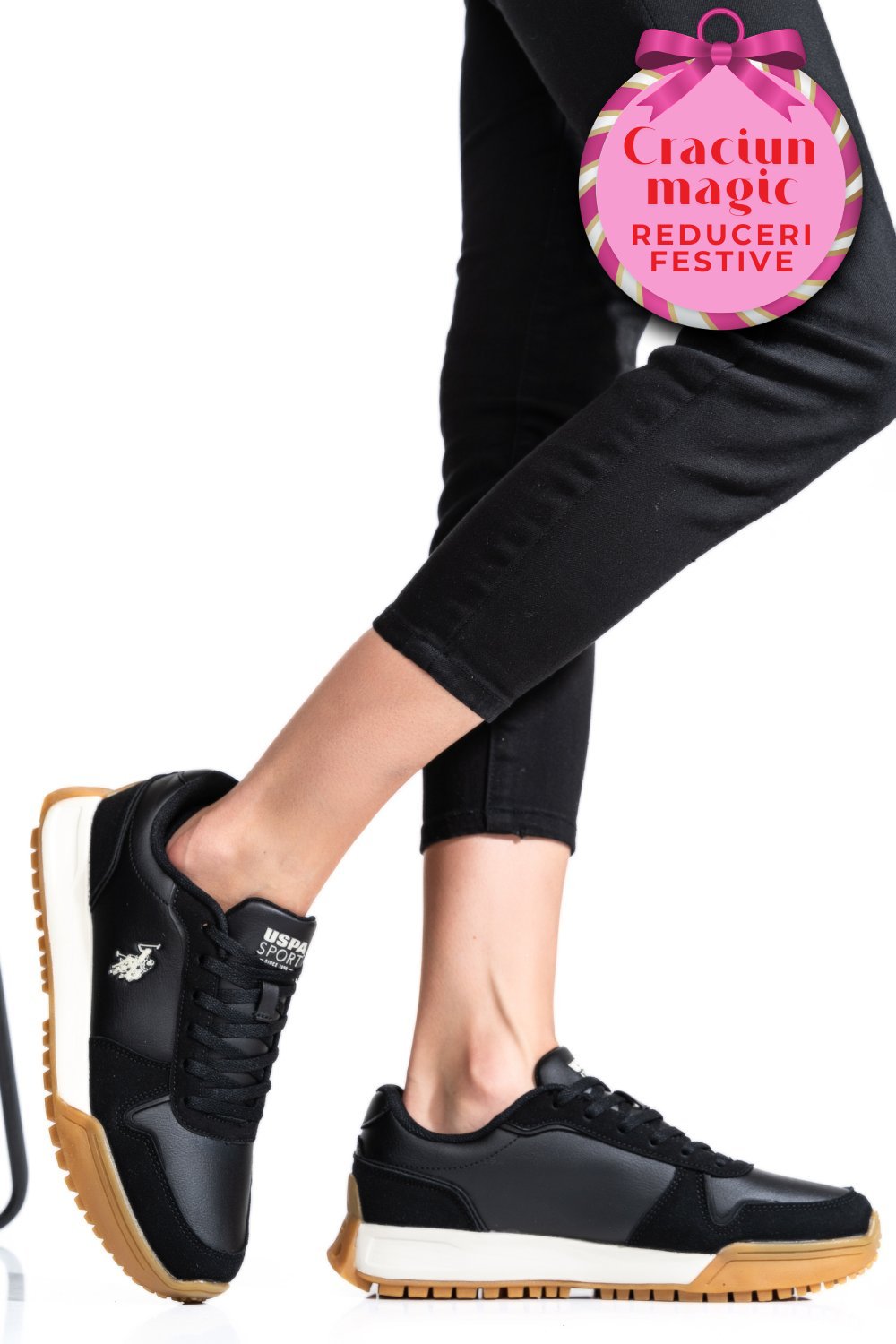 U.S. POLO ASSN, PANTOFI SPORT BLACK GWEN