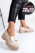 MOCASINI BEJ PIELE NATURALA 2S77115