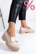 Mocasini bej piele naturala 2s77115