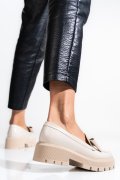 MOCASINI BEJ PIELE NATURALA 2S77115