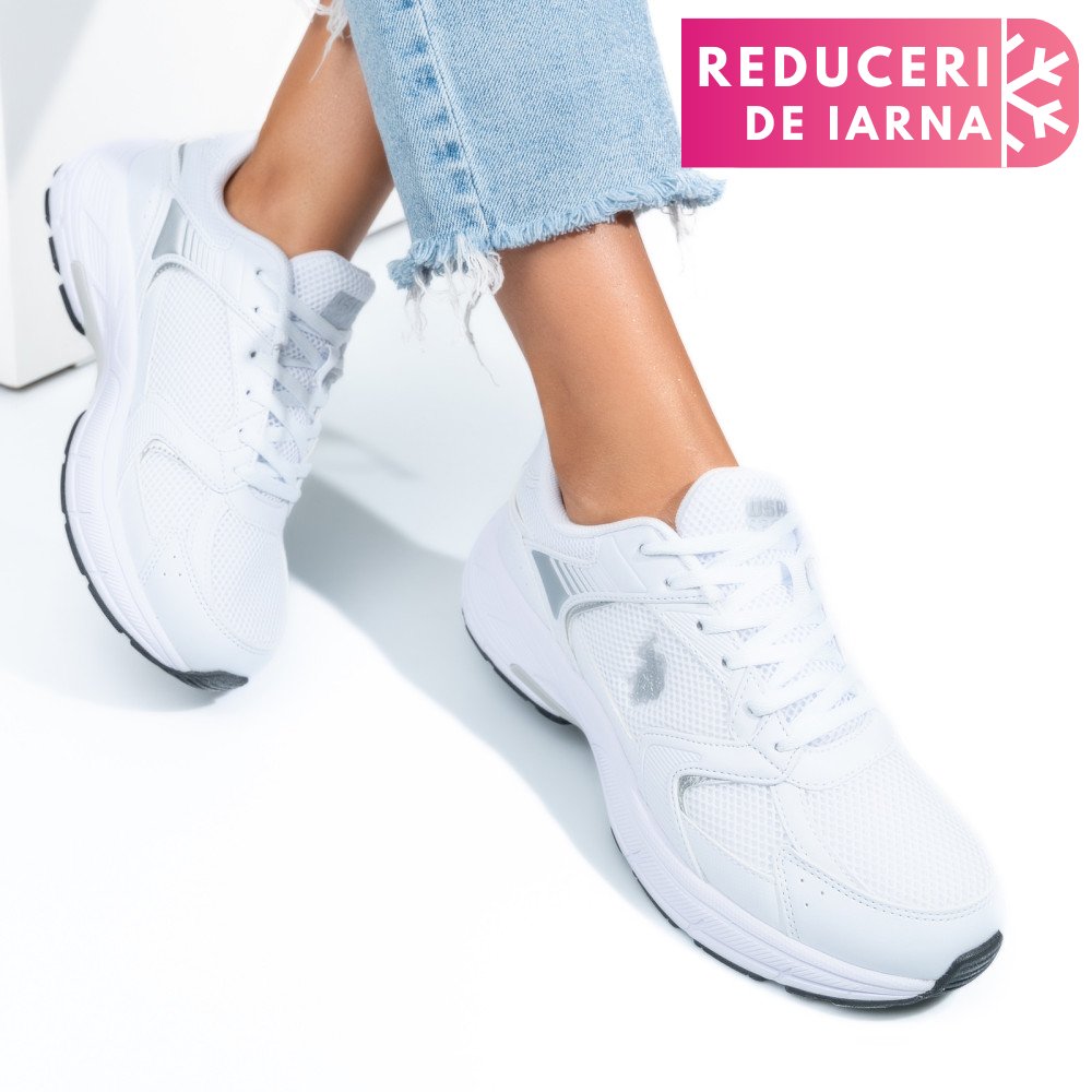 U.S. POLO ASSN, PANTOFI SPORT WHITE FELIX