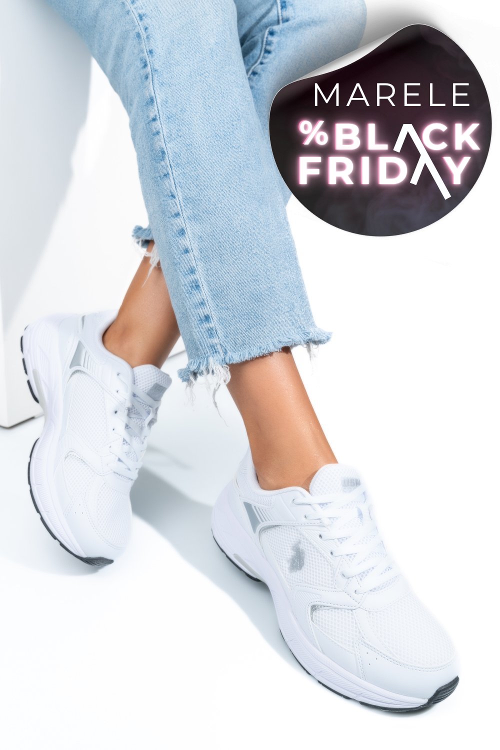 U.S. POLO ASSN, PANTOFI SPORT WHITE FELIX