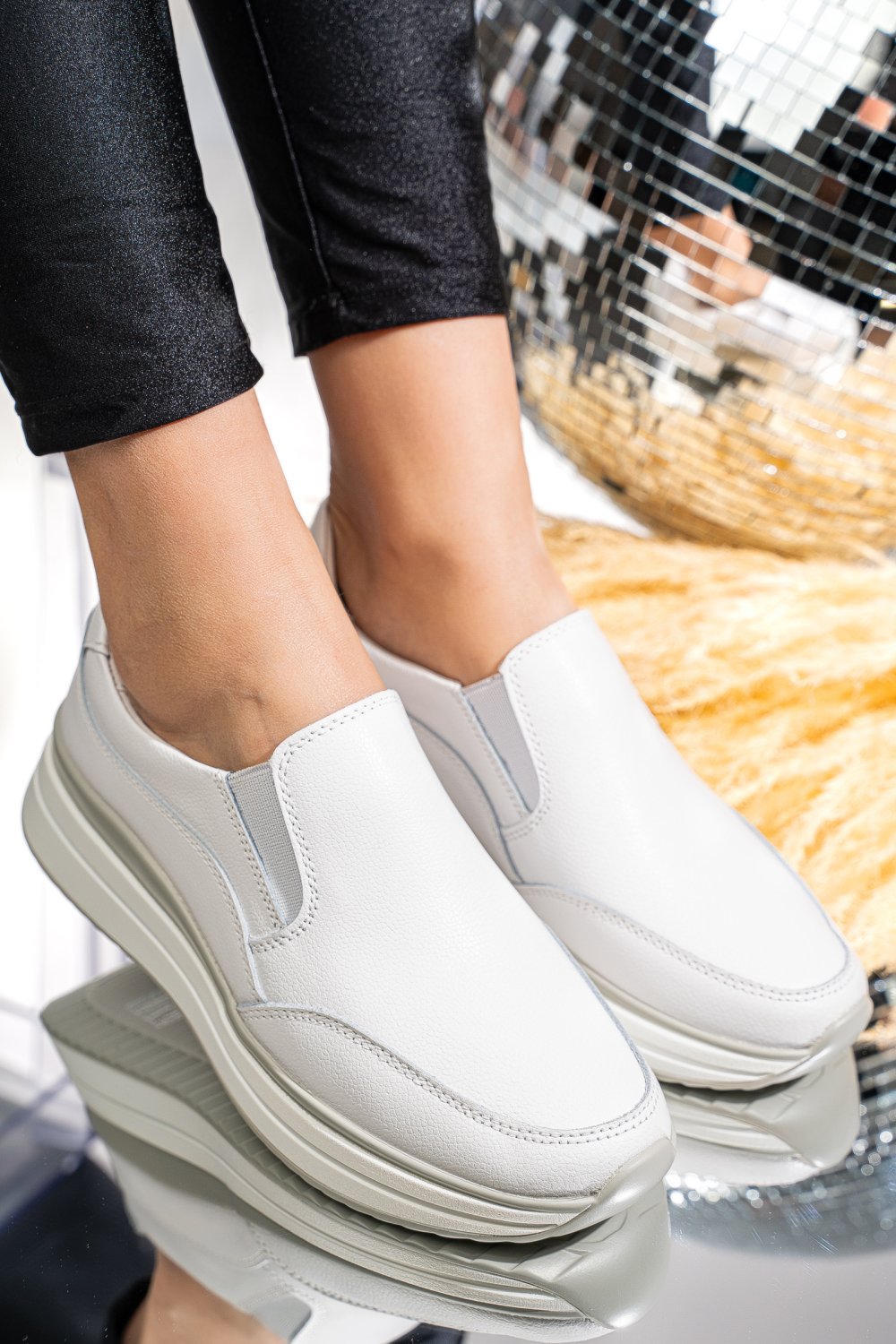 PANTOFI SPORT WHITE PIELE NATURALA FSP001681