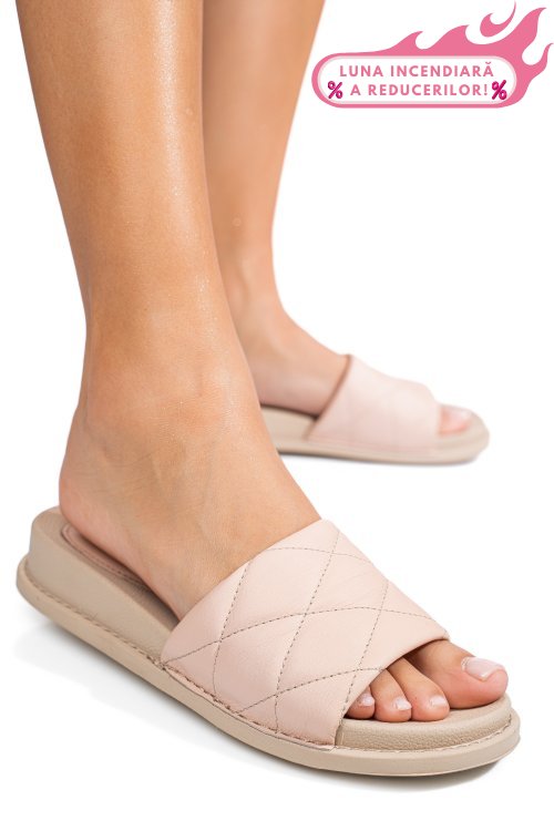 Papuci roz piele naturala apckd-0110