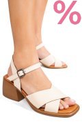 SANDALE BEJ PIELE NATURALA APCKD3520