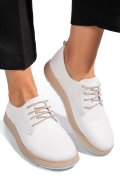 PANTOFI ALBI PIELE NATURALA APCKD070