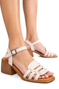 SANDALE BEJ PIELE NATURALA APCKD3535