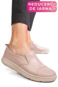 PANTOFI ROZ PIELE NATURALA APCKD090