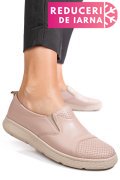 PANTOFI ROZ PIELE NATURALA APCKD090