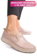 PANTOFI ROZ PIELE NATURALA APCKD090