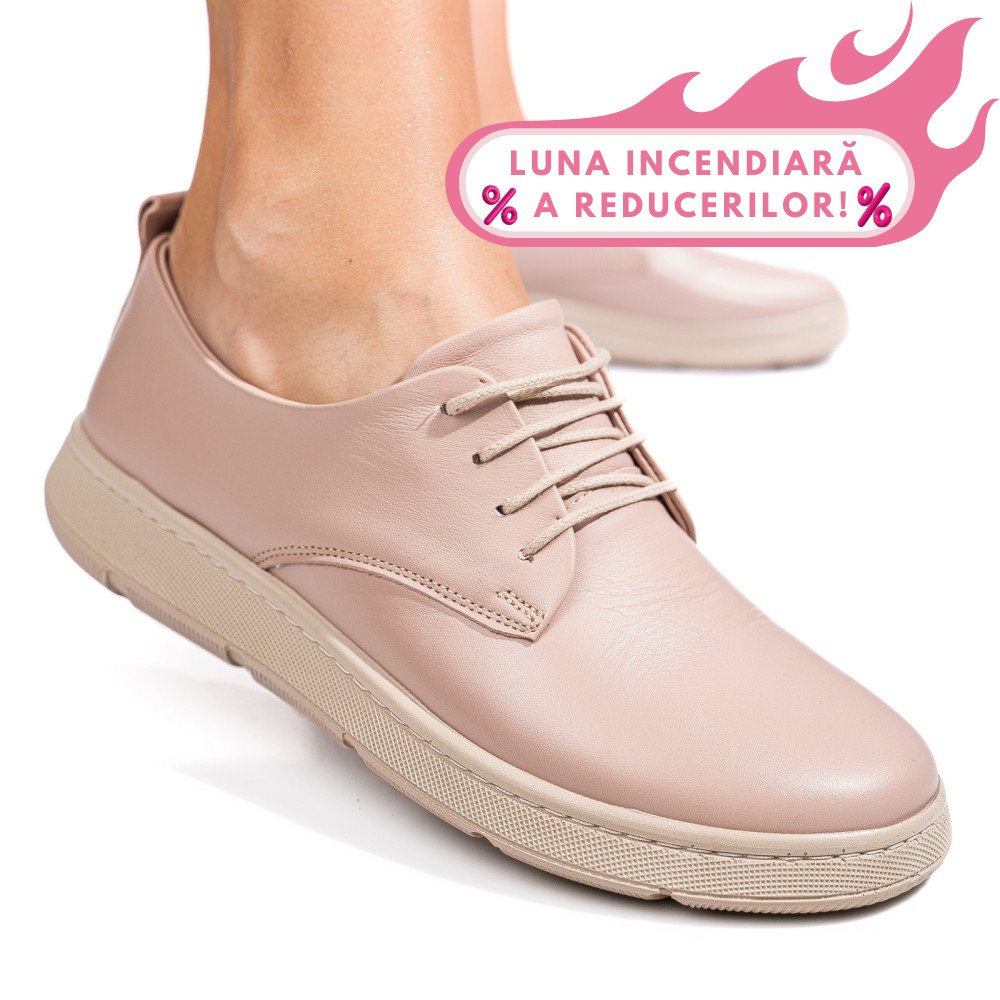 PANTOFI ROZ PIELE NATURALA APCKD070
