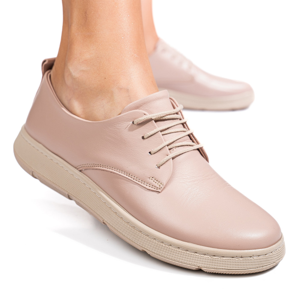 PANTOFI ROZ PIELE NATURALA APCKD070