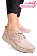 PANTOFI ROZ PIELE NATURALA APCKD070