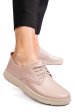 Pantofi roz piele naturala apckd070