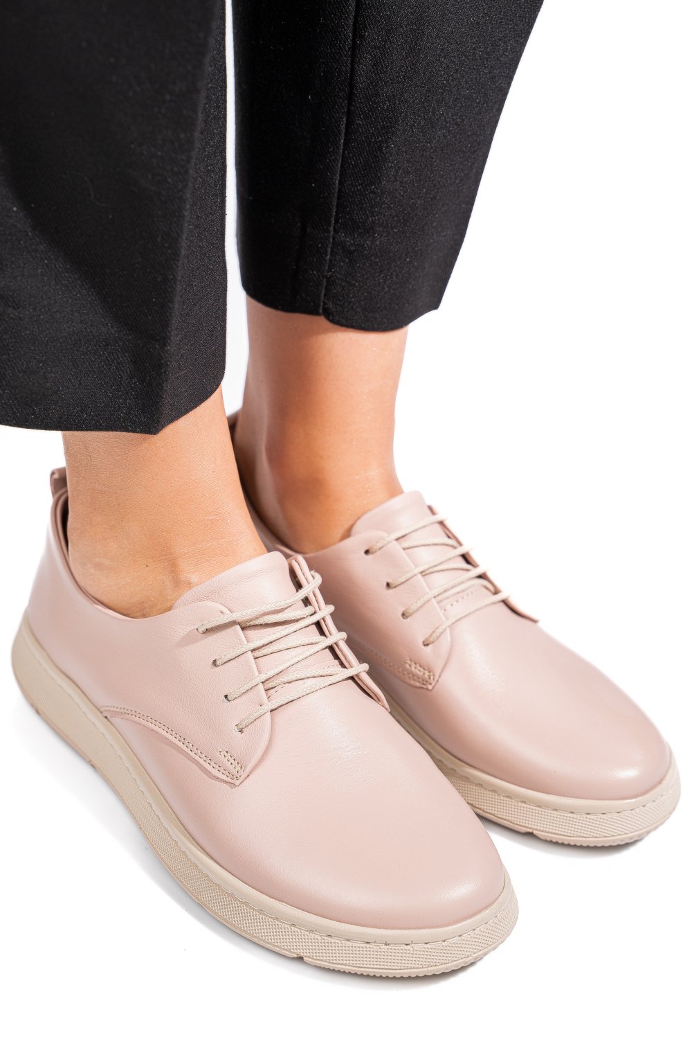 PANTOFI ROZ PIELE NATURALA APCKD070