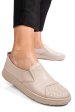 Pantofi bej piele naturala apckd090